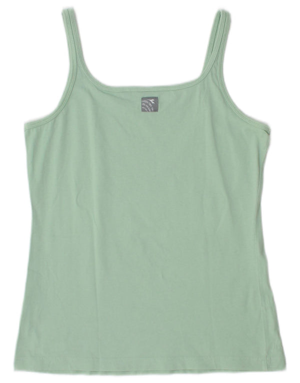 Diadora Womens Cami Top UK 14 Grande Algodão Turquesa