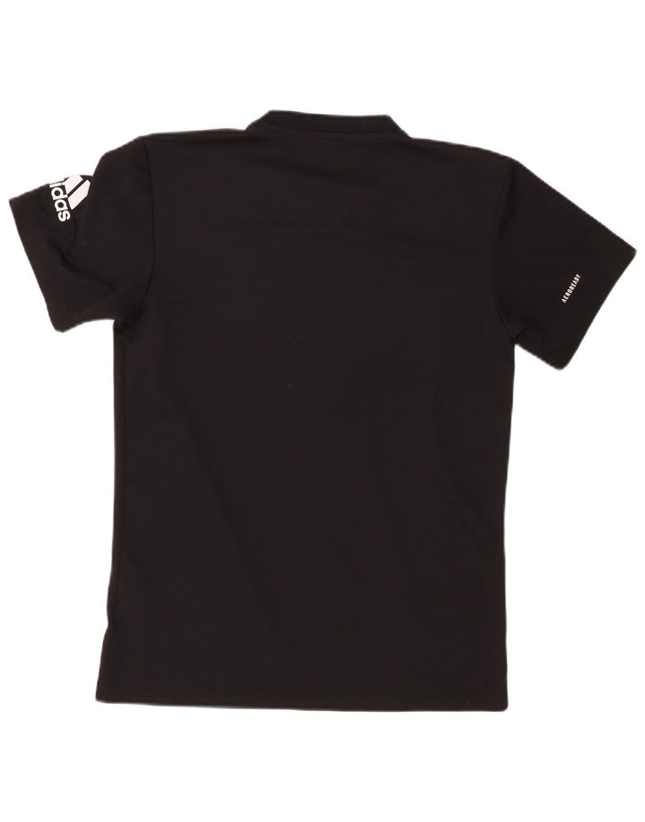 ADIDAS Mens Graphic T-Shirt Top Pequeno Poliéster Preto