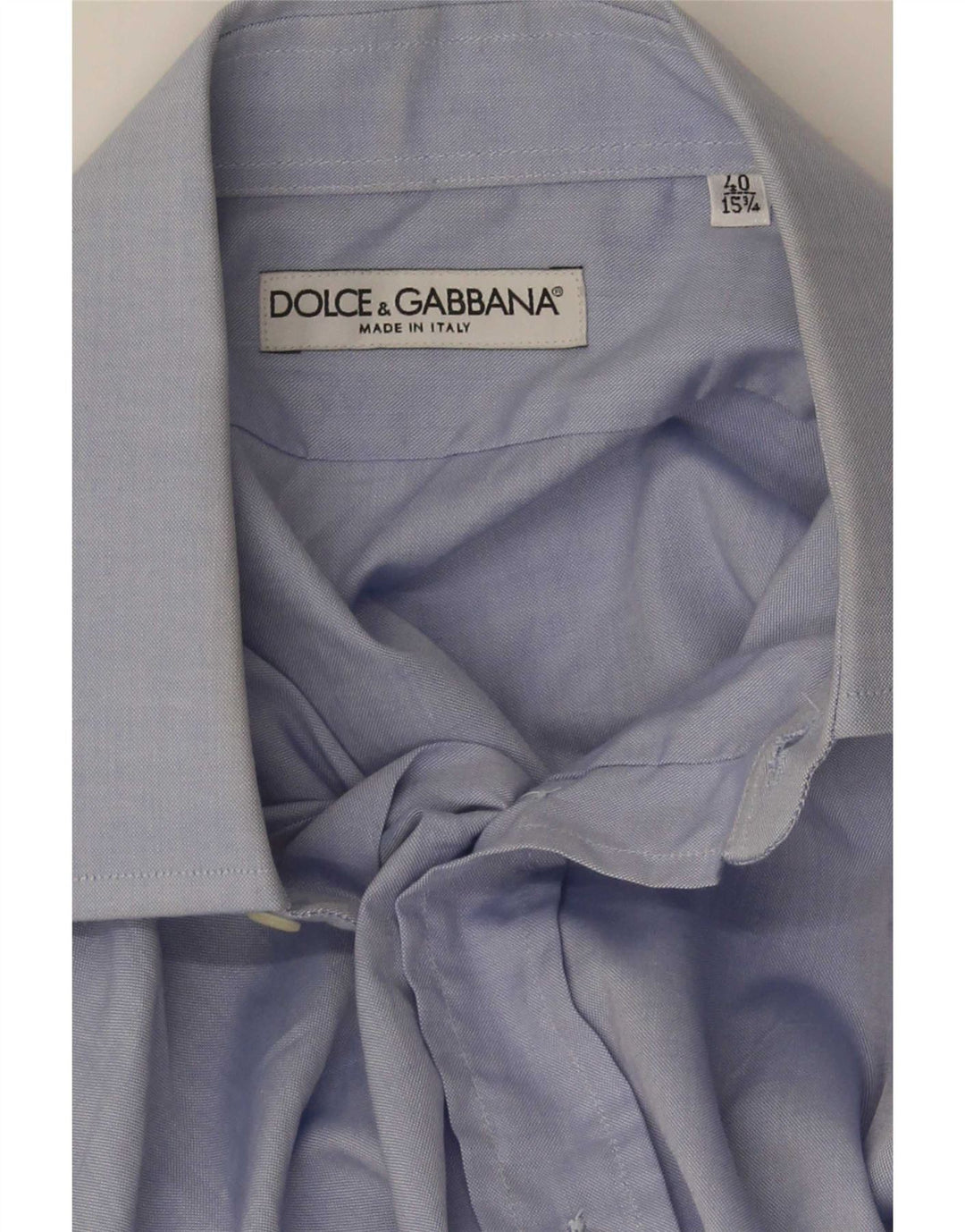 Camisa masculina Dolce & Gabbana tamanho 40 15 3/4 azul médio