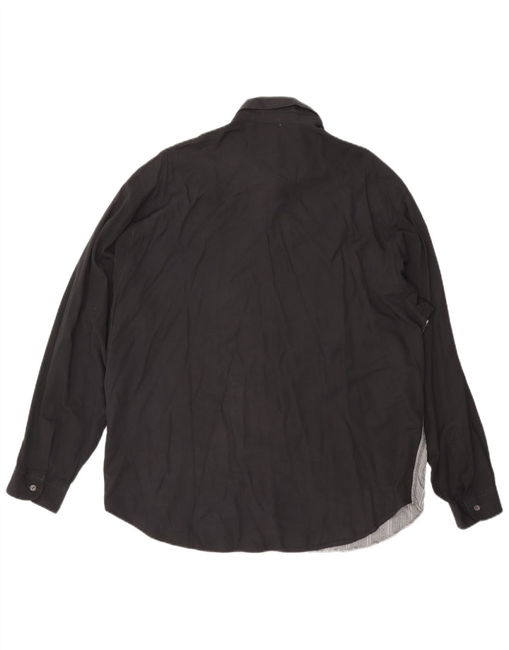 Camisa masculina CRIVER XL viscose listrada preta