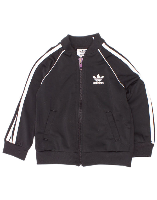 Casaco de treino Adidas Baby Boys 9-12 meses preto poliéster