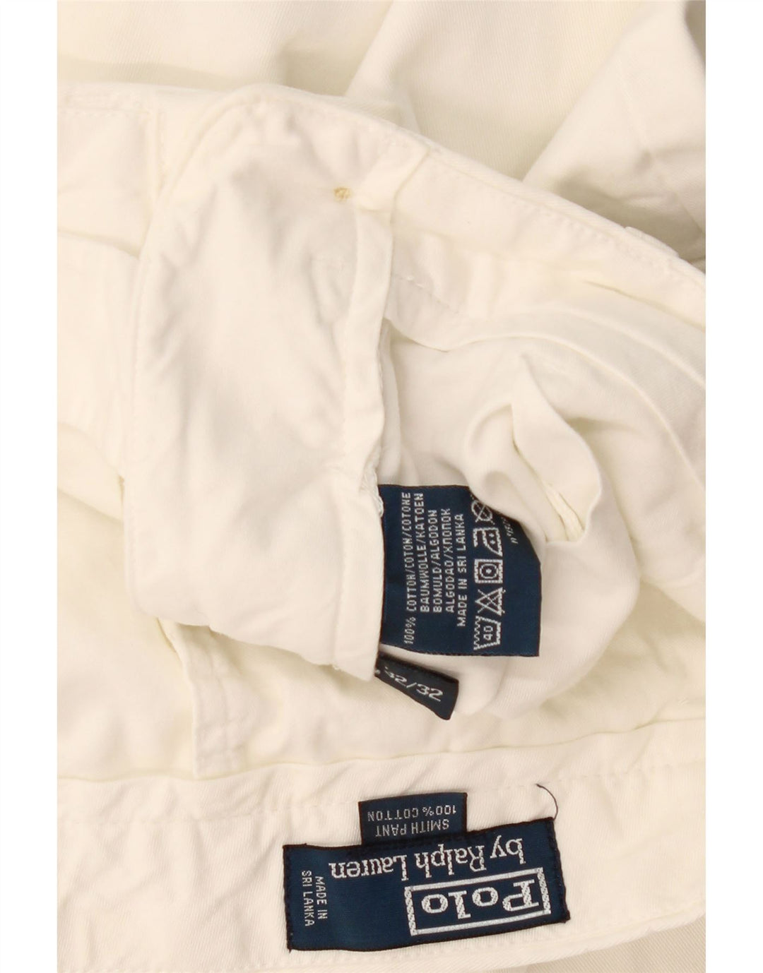 POLO RALPH LAUREN Masculino Smith Pant Calça Chino Reta W32 L32 Branco