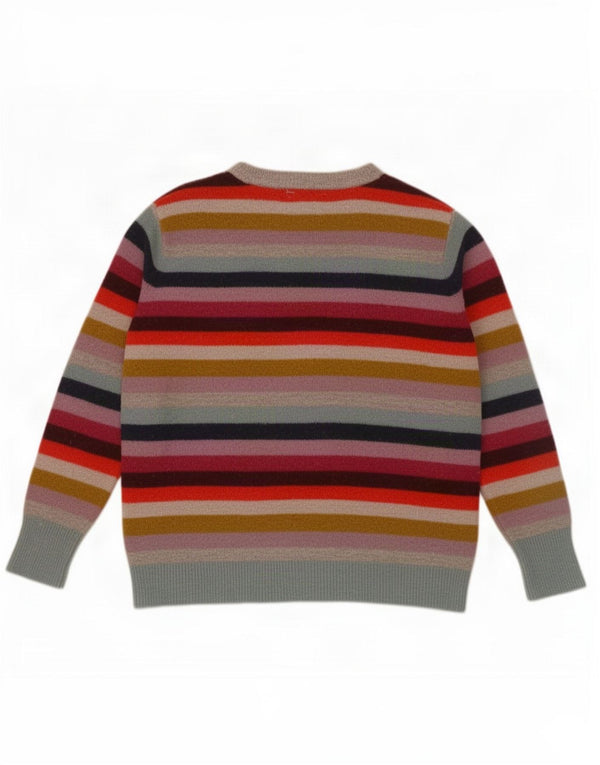 Suéter feminino Joules com gola canoa e listrado grande multicolorido Reino Unido 14