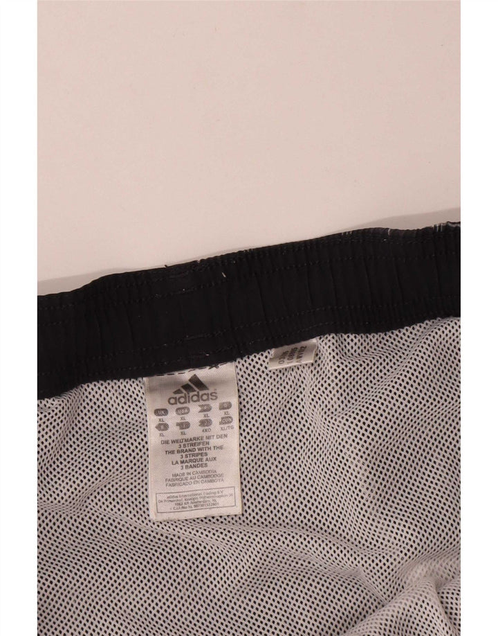 Shorts esportivos masculinos Adidas XL preto xadrez poliéster