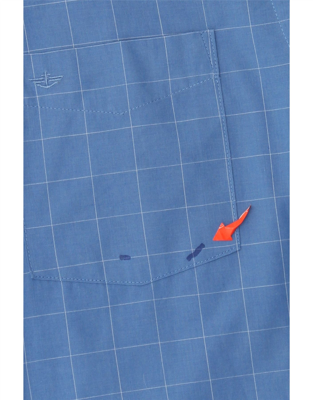 Camisa xadrez masculina Dockers grande algodão xadrez azul