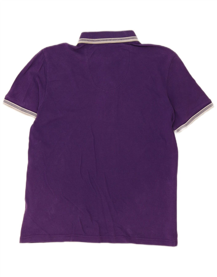 Camisa polo masculina Hugo Boss algodão roxo médio
