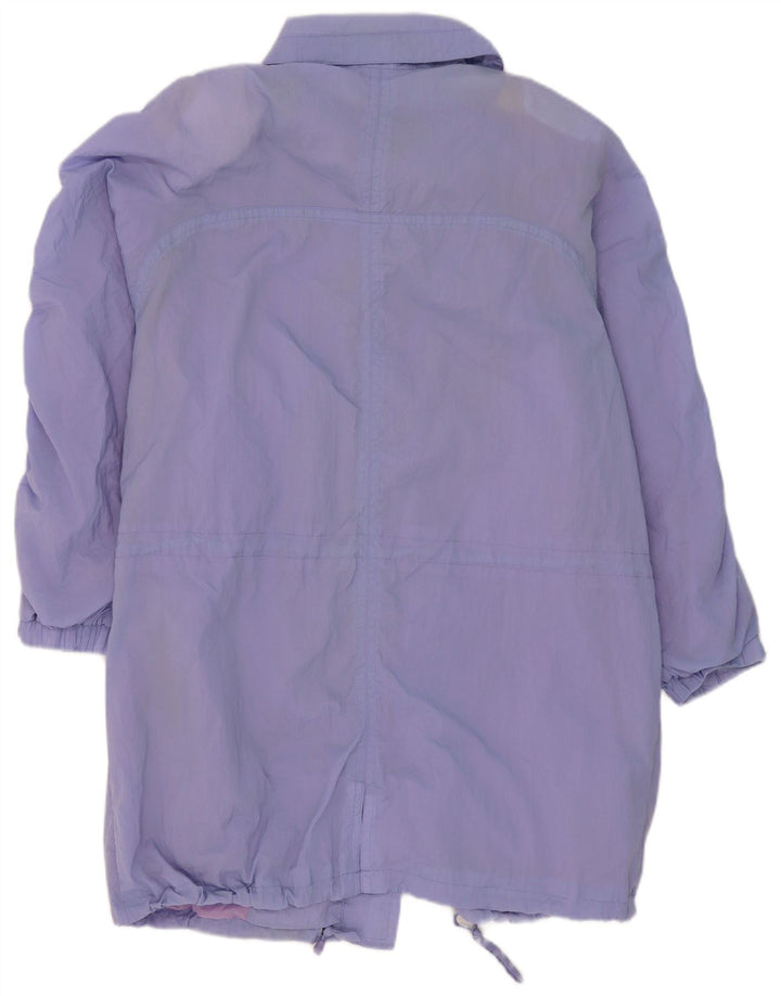Capa de chuva feminina VINTAGE oversized EU 46 XL roxo nylon