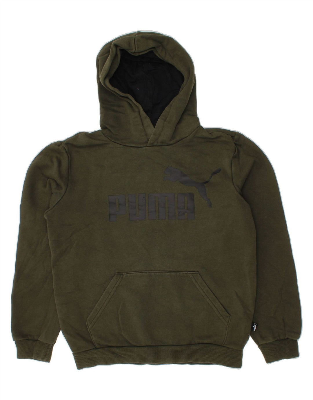 PUMA Boys Graphic Hoodie Jumper 11-12 Years  Green Cotton Vintage Puma and Second-Hand Puma from Messina Hembry 