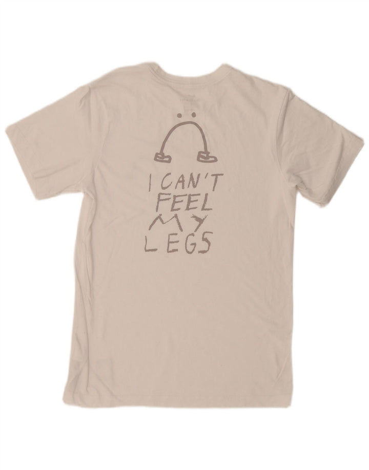 Camiseta masculina NIKE Dri Fit Graphic Top pequeno algodão branco