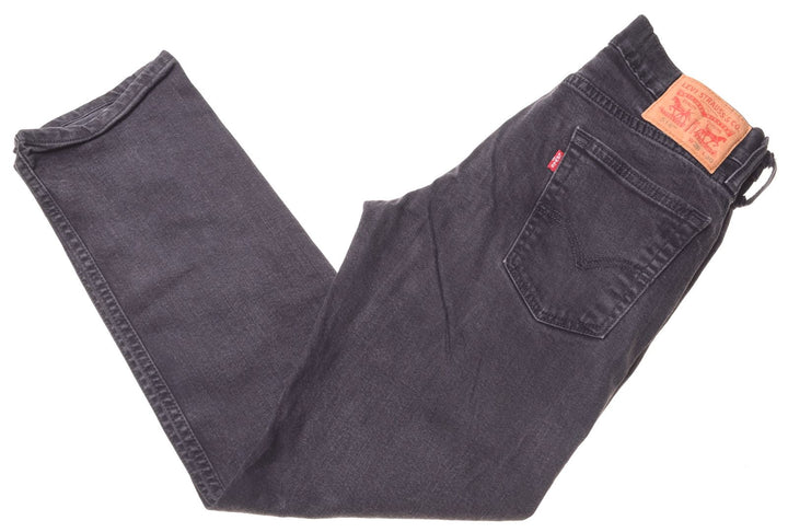 LEVI'S Feminino 514 Jeans W28 L27 Preto Algodão Slim