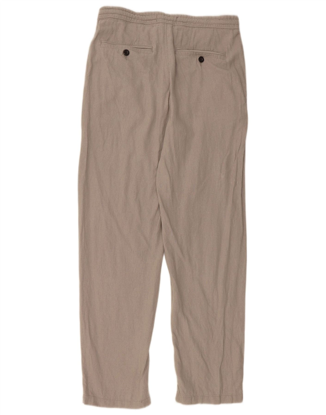 Calça chino feminina regular reta Marks & Spencer W30 L31 cinza linho