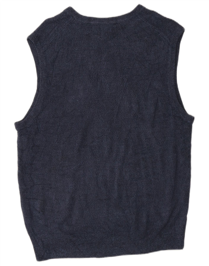 Dockers Mens Vest Tank Top Médio Azul Marinho Salpicado Acrílico