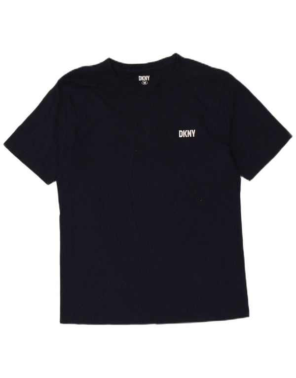Camiseta masculina DKNY top médio algodão azul marinho