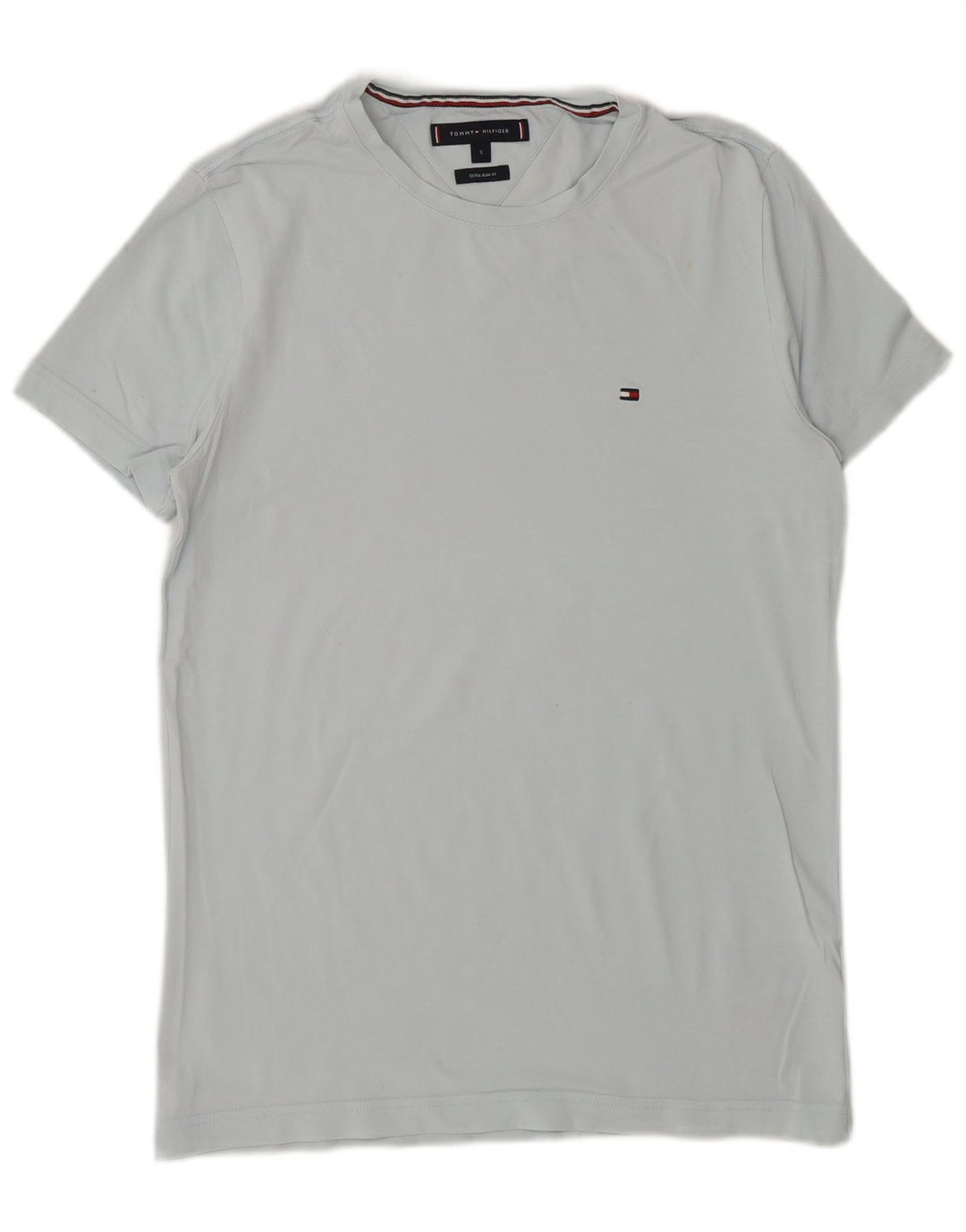 TOMMY HILFIGER Camiseta masculina extra slim top pequeno algodão azul