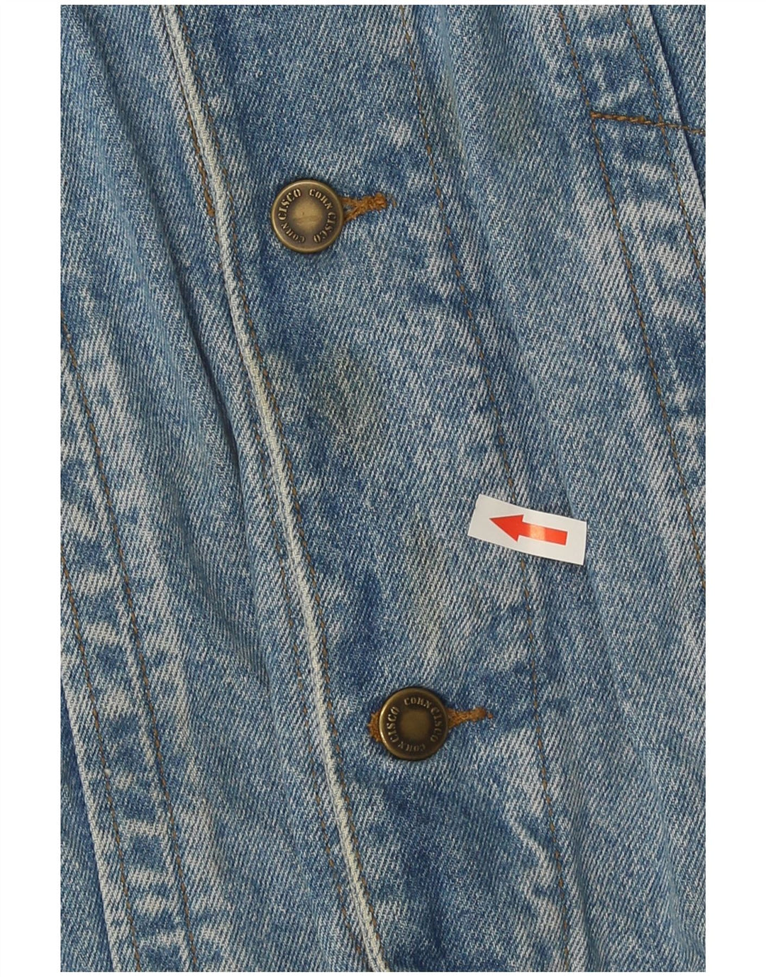 Jaqueta jeans masculina vintage UK 42 XL azul
