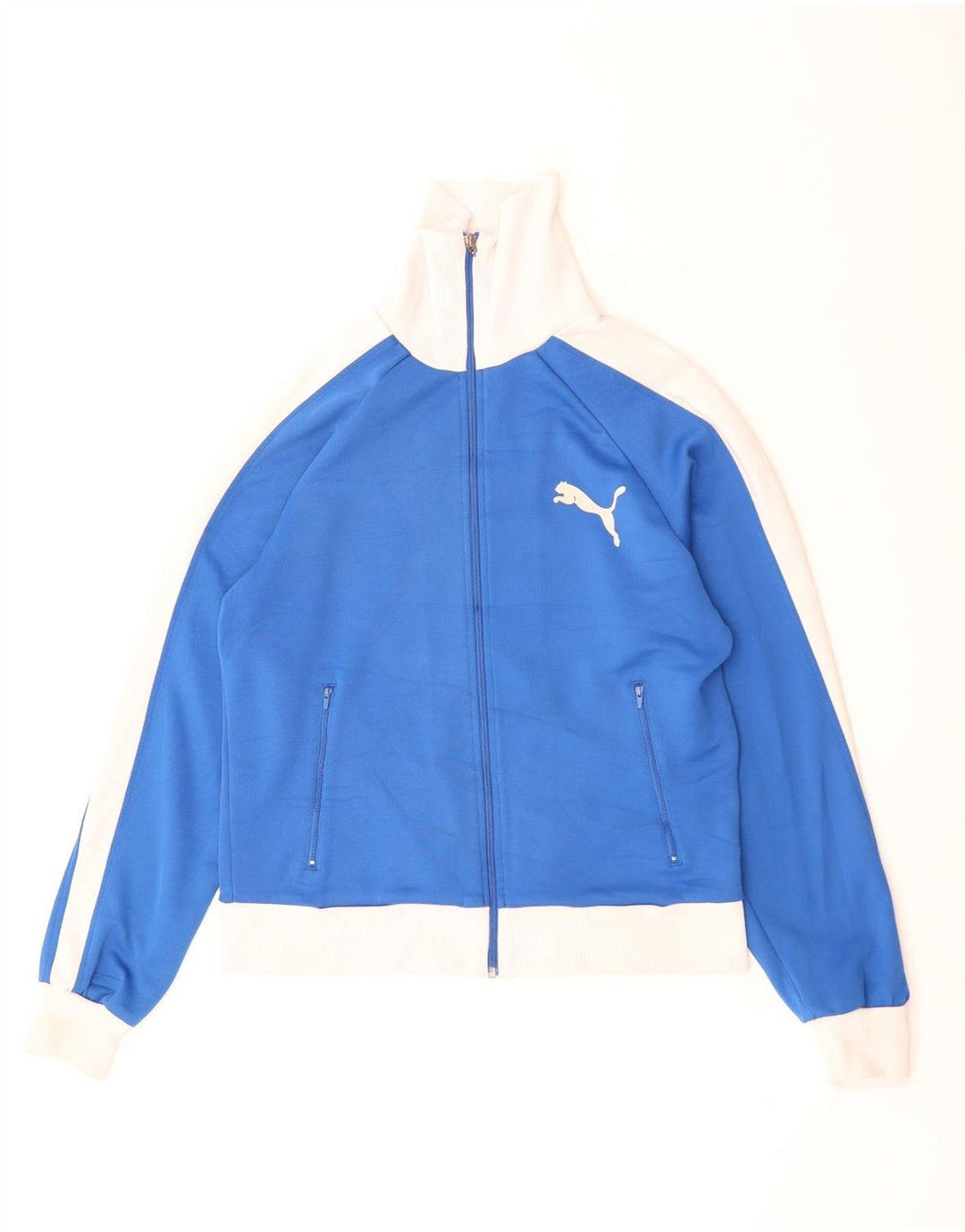 Jaqueta feminina PUMA Graphic Tracksuit UK 16 grande bloco colorido azul