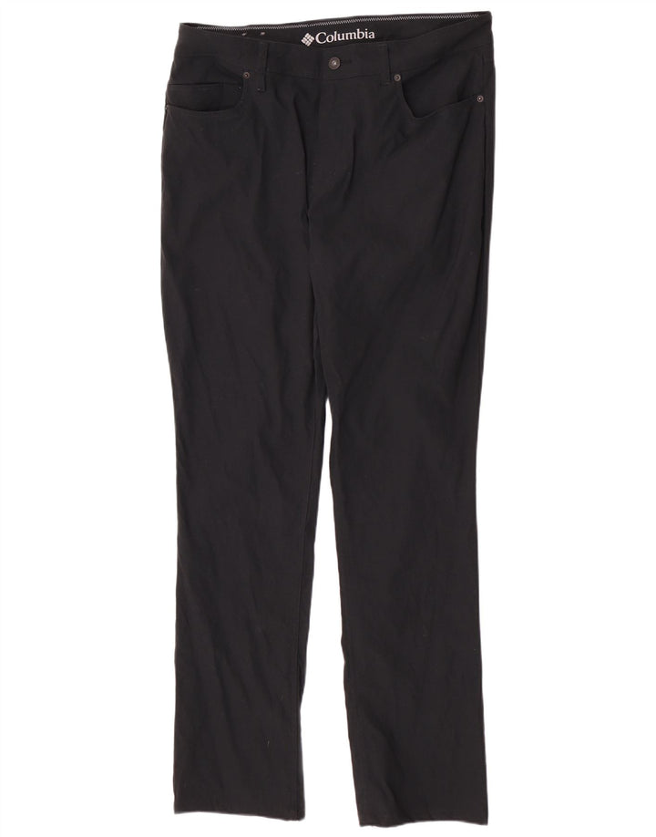Calça casual regular masculina Columbia W34 L32 nylon preto
