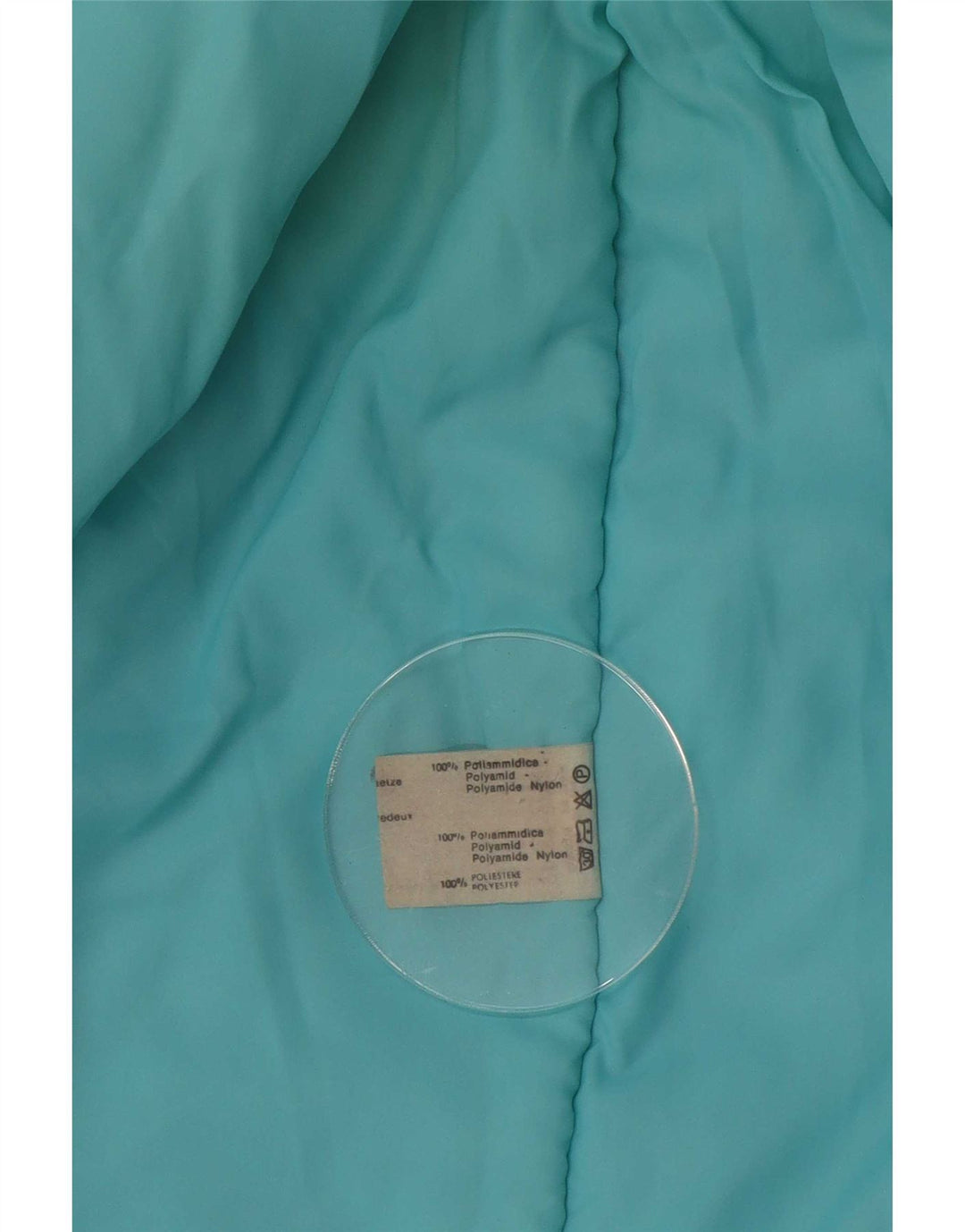 Casaco acolchoado oversized feminino vintage IT 38 XS azul poliamida