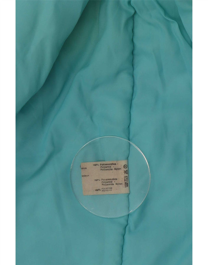 Casaco acolchoado oversized feminino vintage IT 38 XS azul poliamida