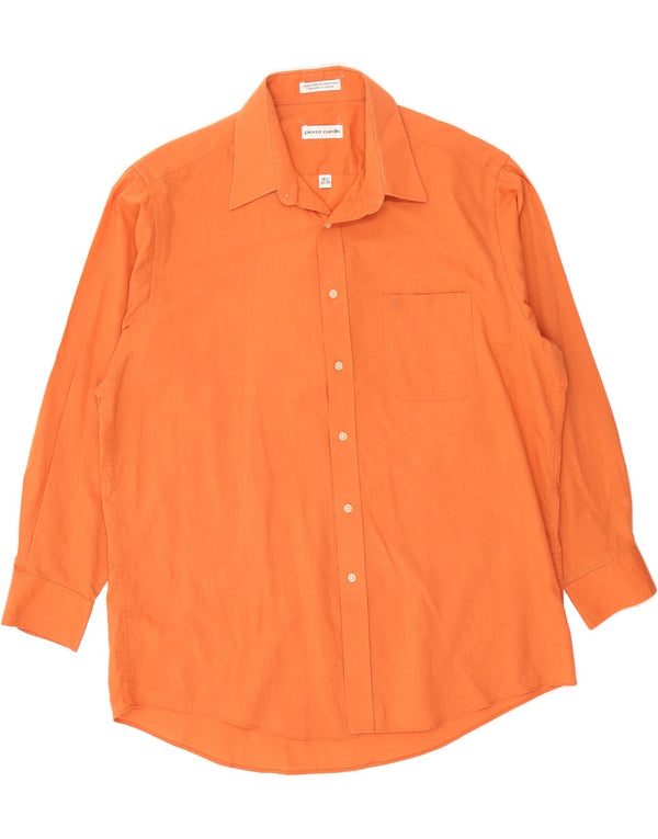 Camisa masculina PIERRE CARDIN tamanho 16 1/2 grande algodão laranja