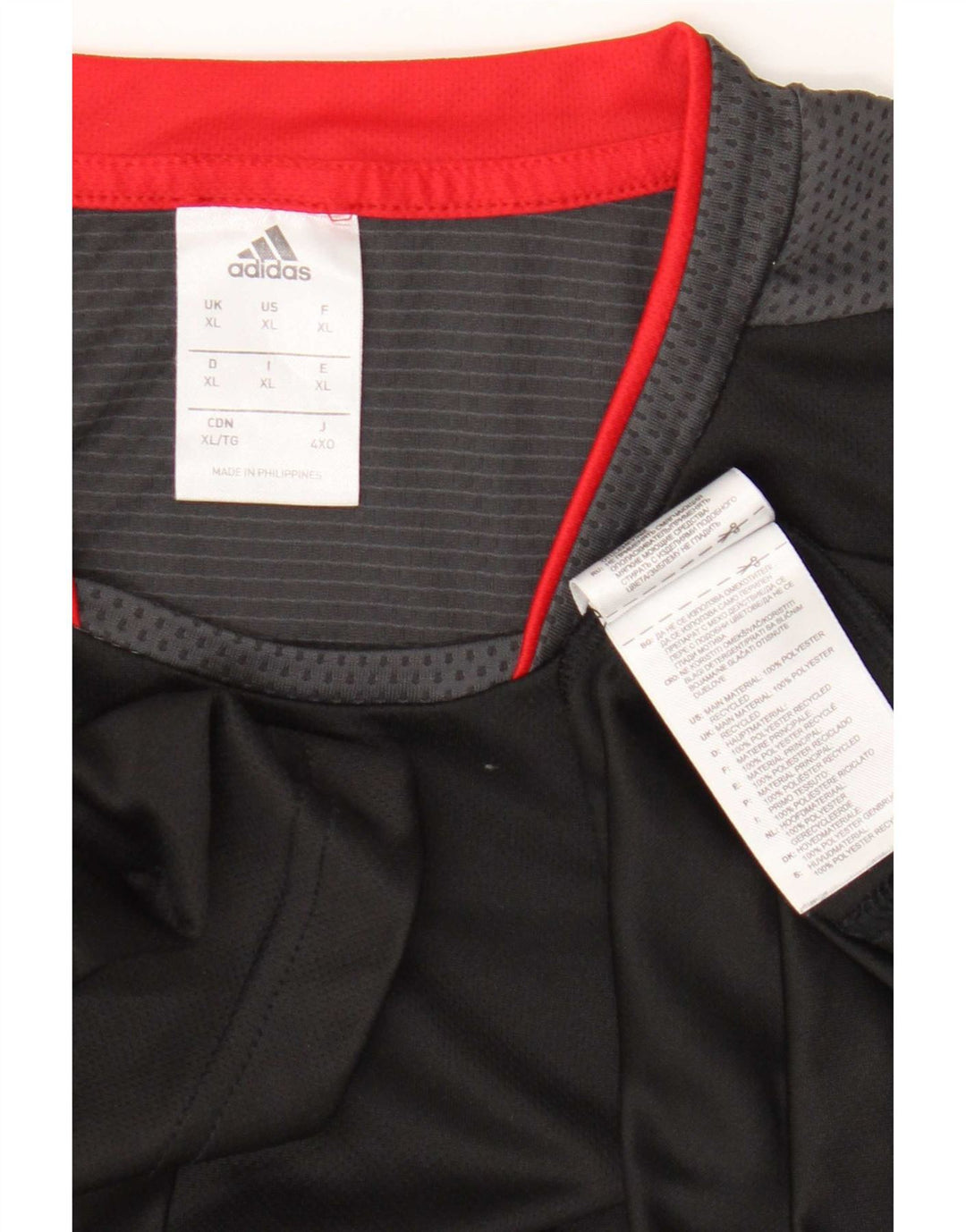 Adidas Mens Camiseta Top XL Poliéster Preto