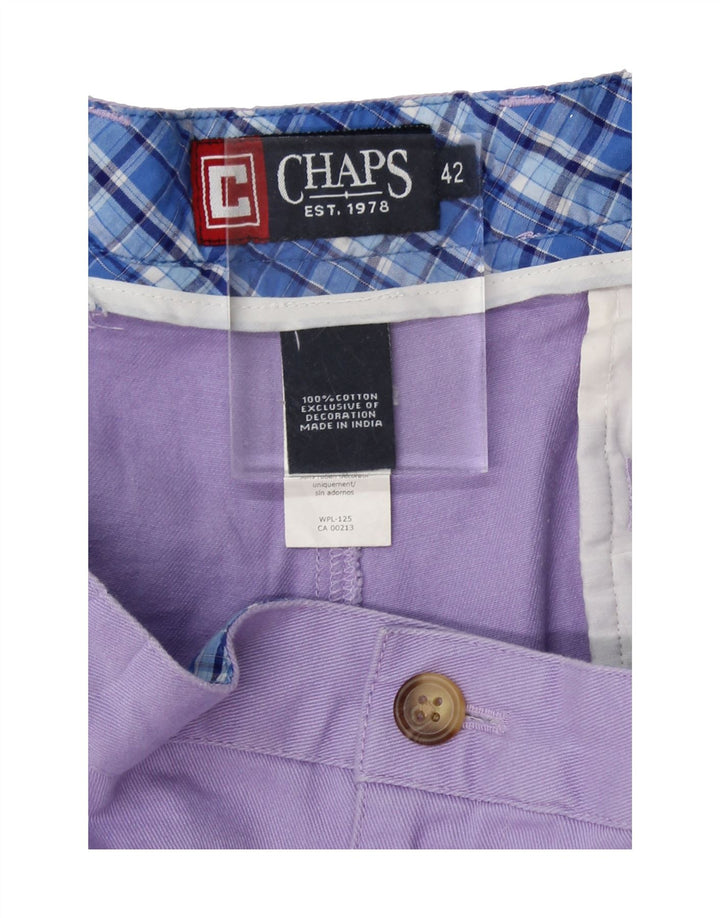 CHAPS Mens Casual Shorts W42 2XL Purple Cotton Vintage Chaps and Second-Hand Chaps from Messina Hembry 