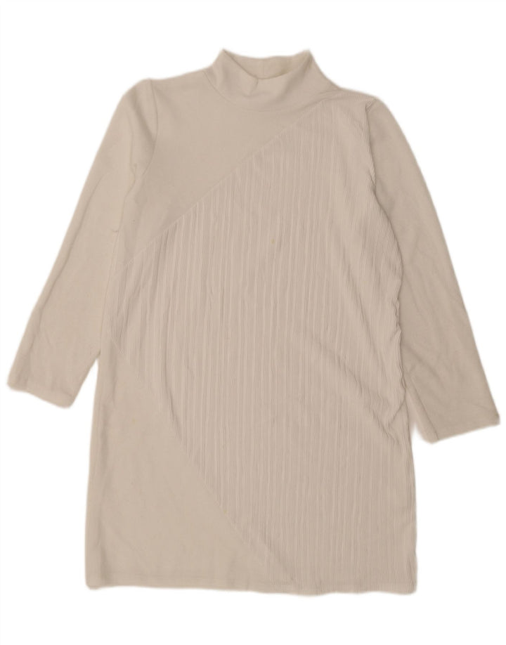 Vestido Jumper Feminino Zara Reino Unido 14 Médio Branco