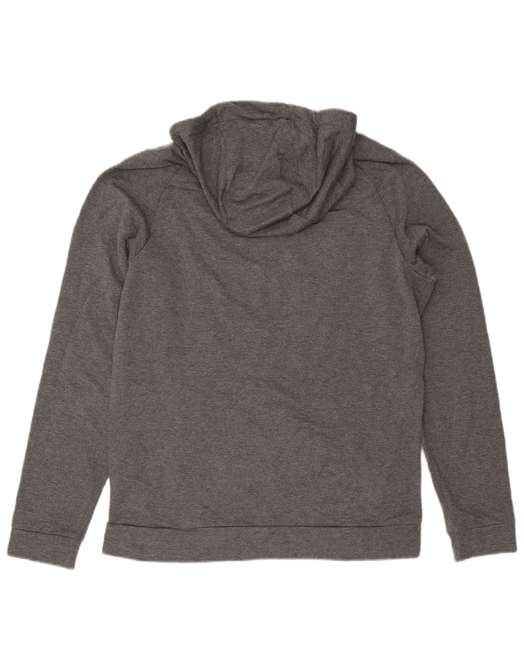 Jumper com capuz gráfico feminino Nike UK 14 poliéster manchado cinza médio