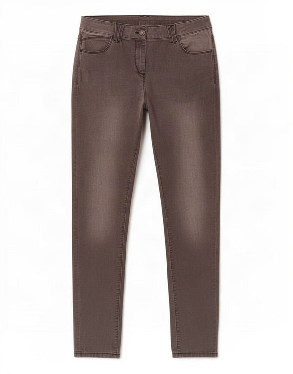Jeans skinny feminino Marks & Spencer Reino Unido 14 médio W34 L30 algodão cinza