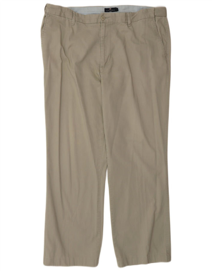 Calça chino reta feminina Marks & Spencer Blue Harbor W42 L33 cinza
