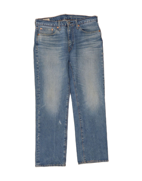 LEVI'S Masculino 514 Straight Jeans W33 L32 Azul Algodão