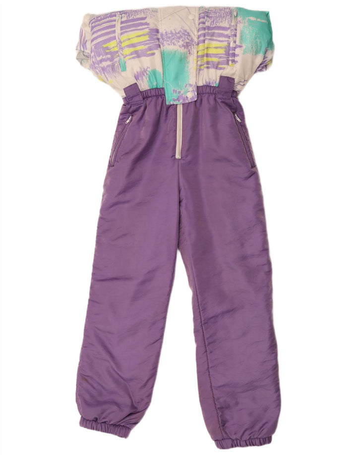 Macacão de esqui feminino Golden Team IT 44 médio roxo colorblock poliamida