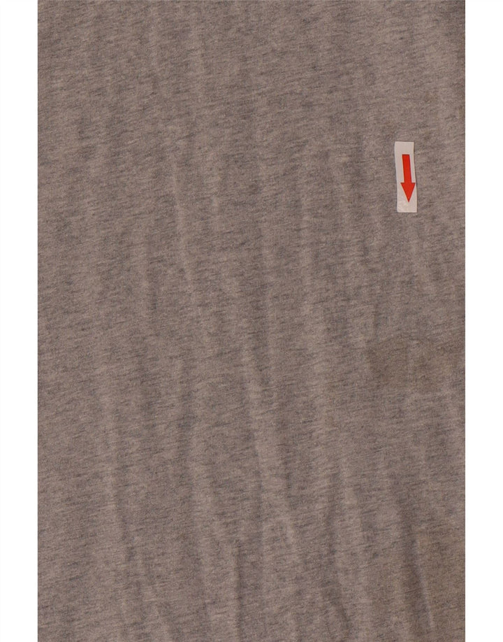 Tommy Hilfiger Camiseta masculina regular fit gráfica top médio algodão cinza