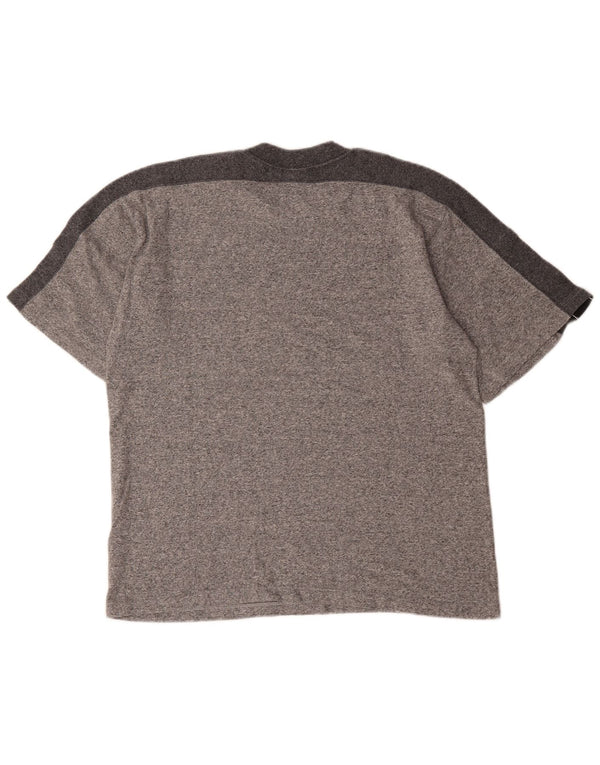 Camiseta masculina estampada Champion XL cinza colorblock algodão
