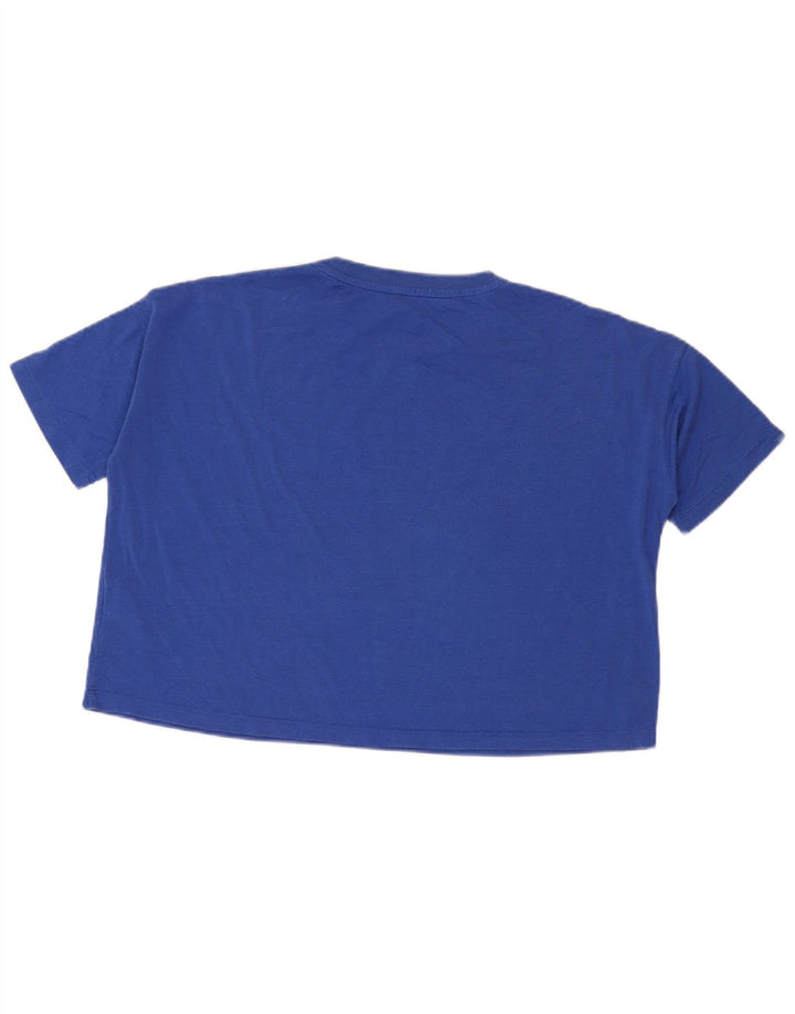 Camiseta Nike Feminina Crop Oversized Graphic Top UK 10 Pequeno Azul Modal