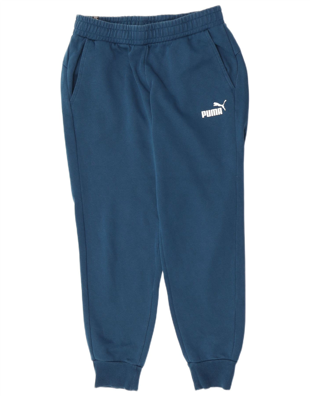 Calça de treino masculina Puma Joggers grande algodão azul