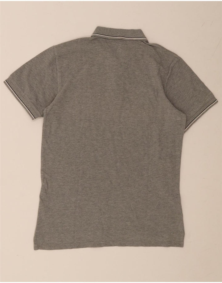 Camisa polo masculina Carhartt pequena listrada cinza