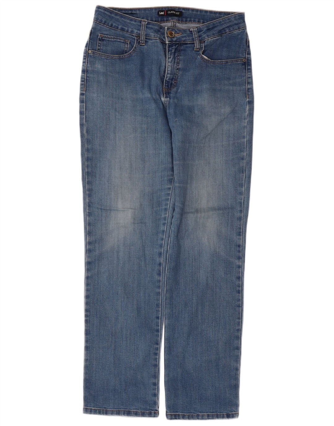 Calça jeans reta feminina Lee Classic Fit W32 L29 azul