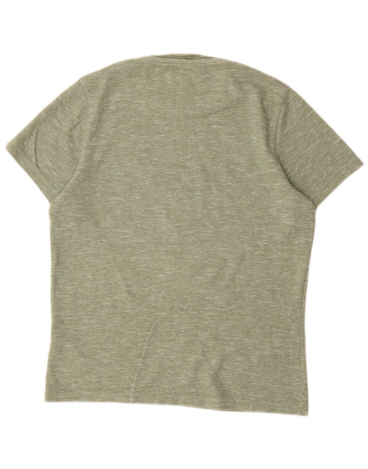 Camiseta masculina Barbour top pequeno algodão manchado verde
