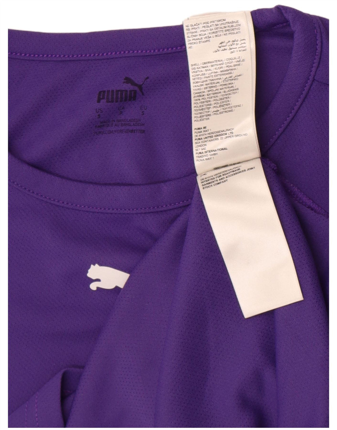 Puma Camiseta Masculina Top Pequeno Roxo Colorblock Poliéster