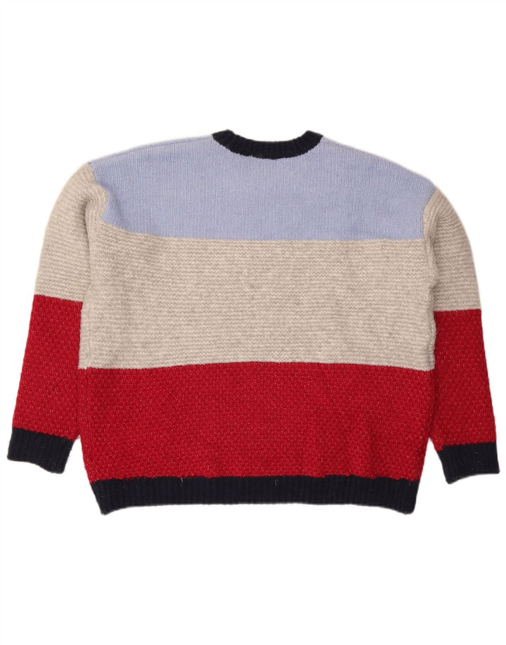 Suéter feminino Marks & Spencer com gola redonda Reino Unido 16 grande multicolorido