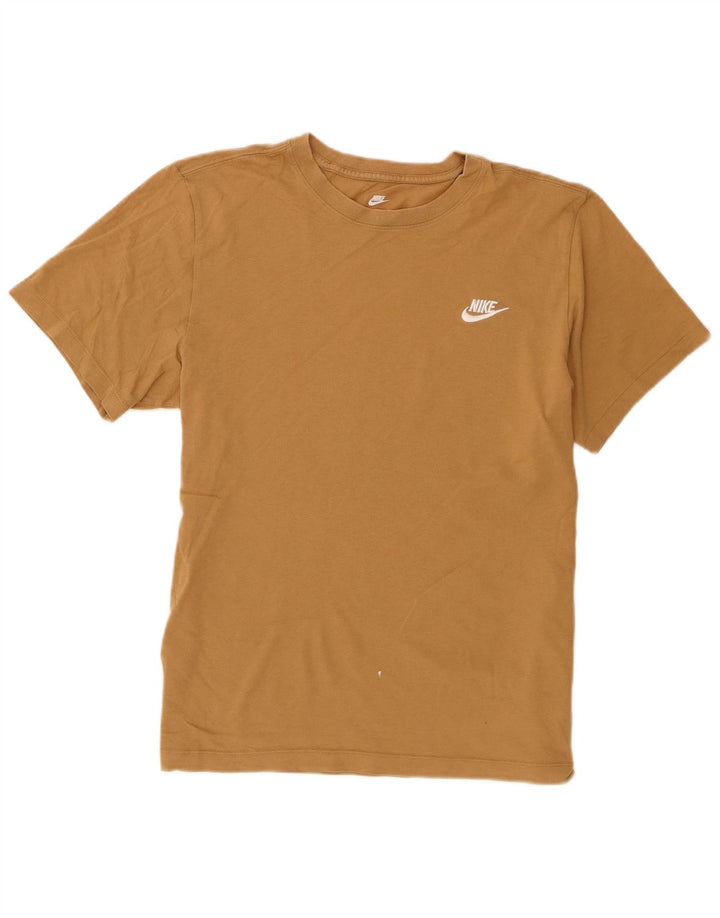 Nike Mens Camiseta Top Médio Algodão Bege