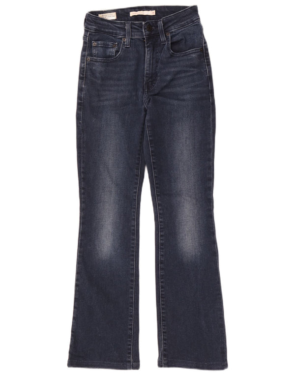 Calça jeans feminina Levi's 725 High Rise Bootcut W24 L30 azul marinho algodão