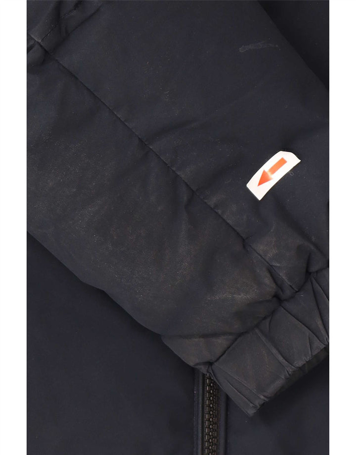 Jaqueta masculina acolchoada com capuz Tommy Hilfiger Reino Unido 38 poliéster azul marinho médio