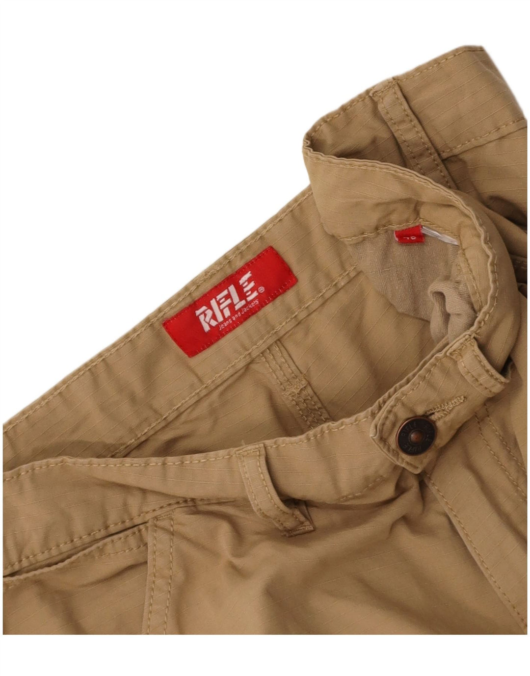 Calça cargo reta masculina RIFLE IT 48 médio W34 L30 bege