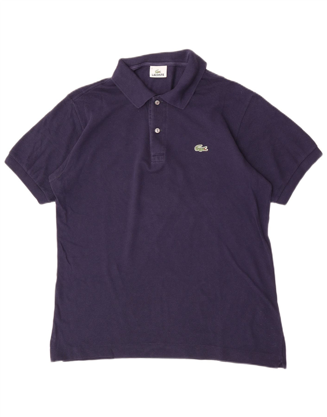 Camisa polo masculina Lacoste tamanho 4 médio algodão azul marinho