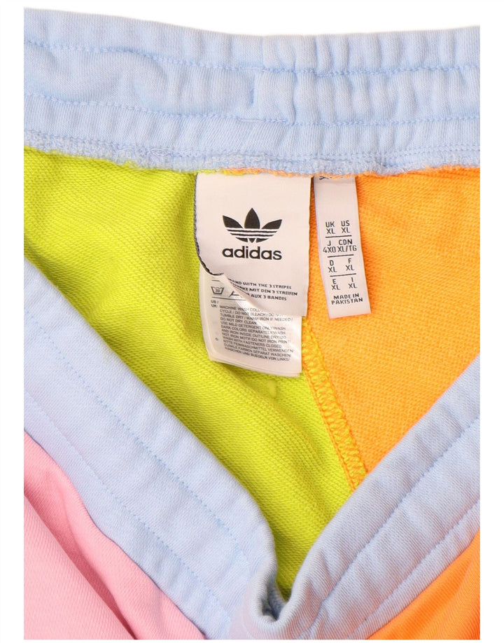 Adidas Mens Sport Shorts XL Multicolorido Colourblock Algodão