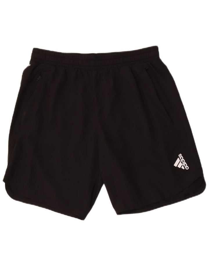 Shorts esportivos masculinos ADIDAS grande poliéster preto