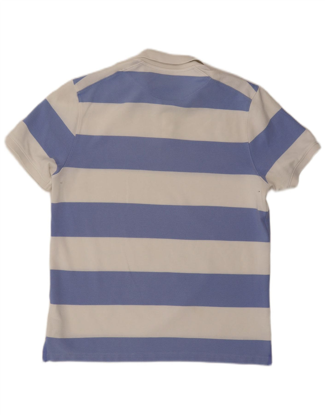 Camisa polo masculina NIKE Dri Fit Rugby grande listrada branca de algodão