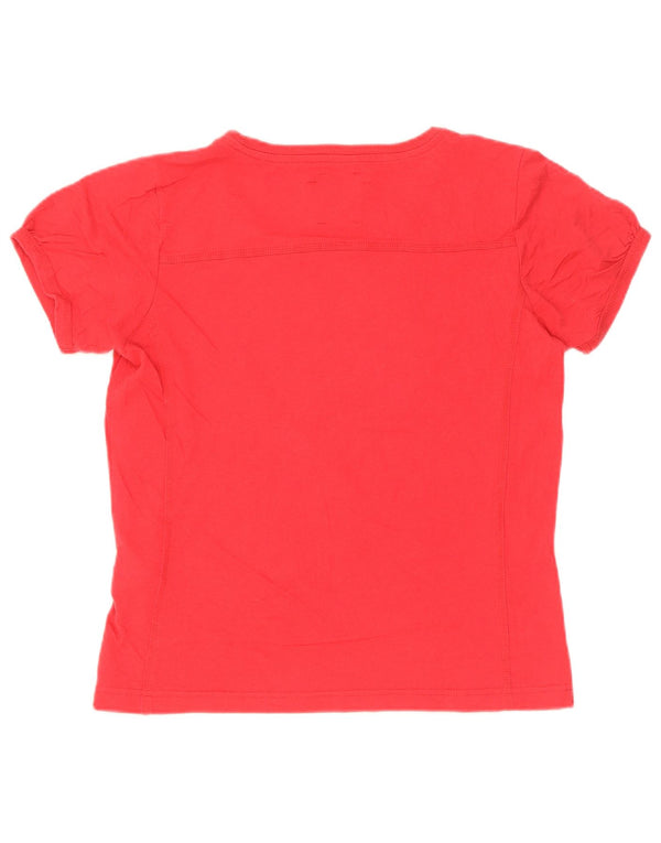 Camiseta Feminina Champion Easy Fit Top UK 12 Algodão Vermelho Médio